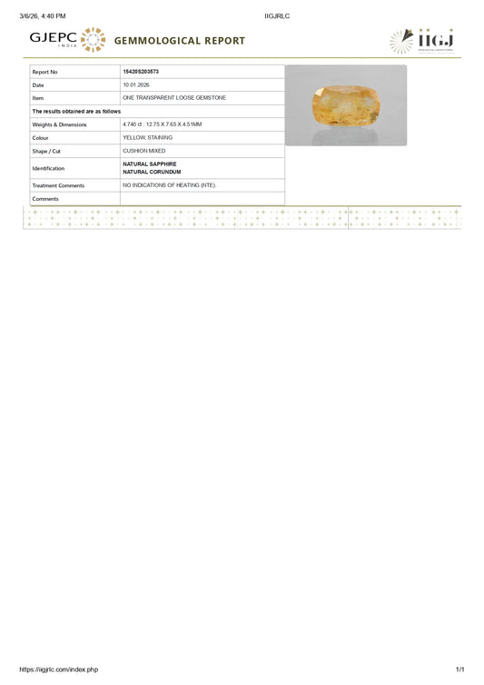 Yellow sapphire