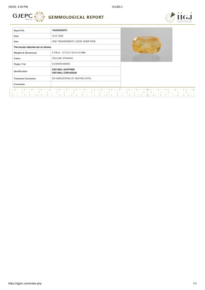 Yellow sapphire